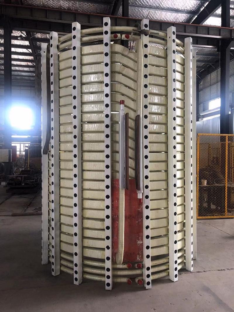 Industrial induction furnace coil